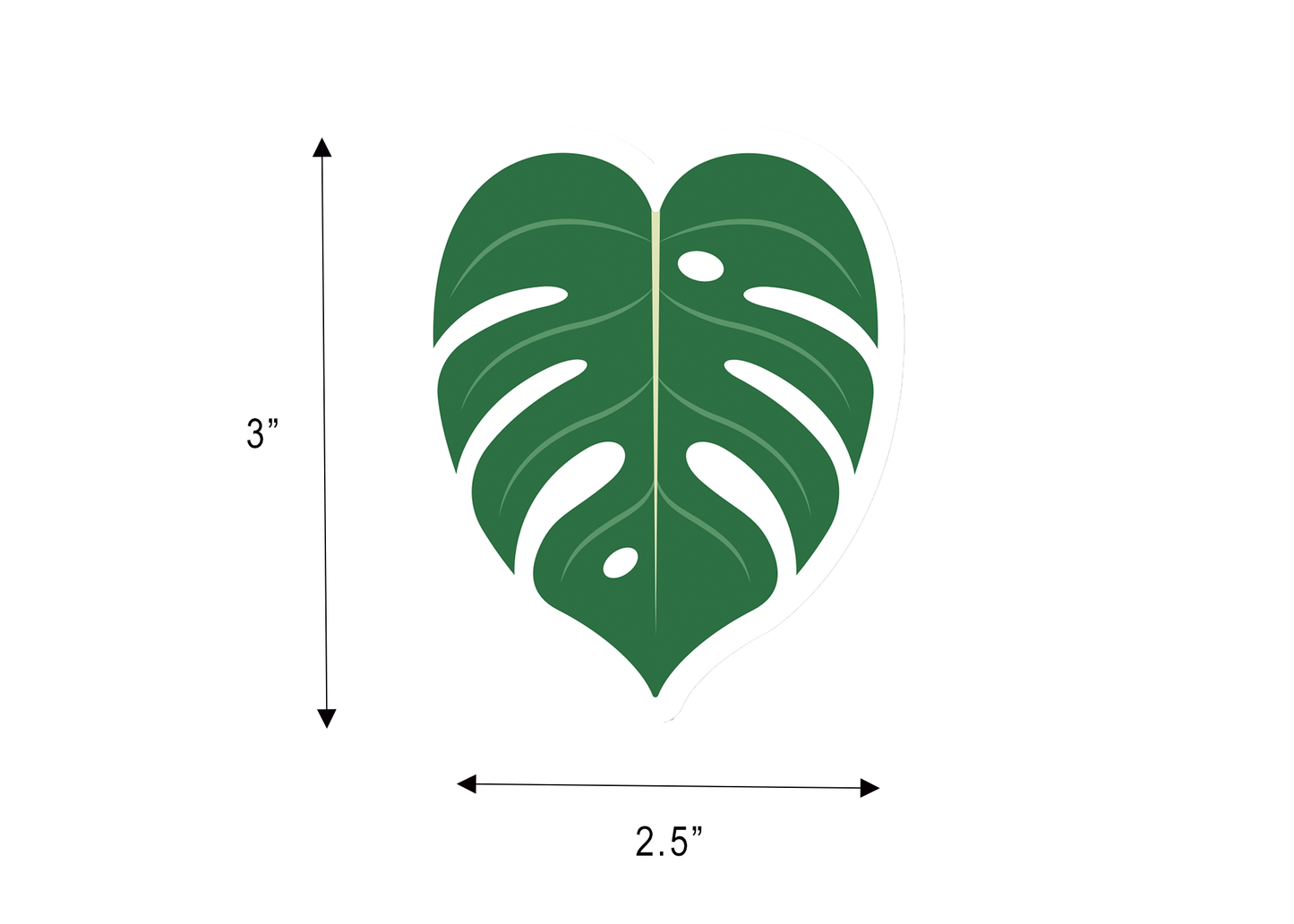 Vinyl Monstera Deliciosa Stickers (x 2)